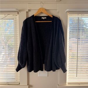 Navy Open-Front Cardigan